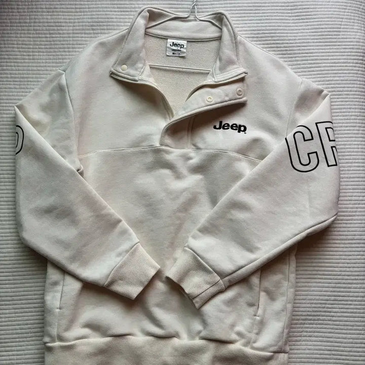 [BUNJANG] Jeep Printing Half Zip-Up Sweatshirt / 지프 Jeep 프린팅 하프 집업