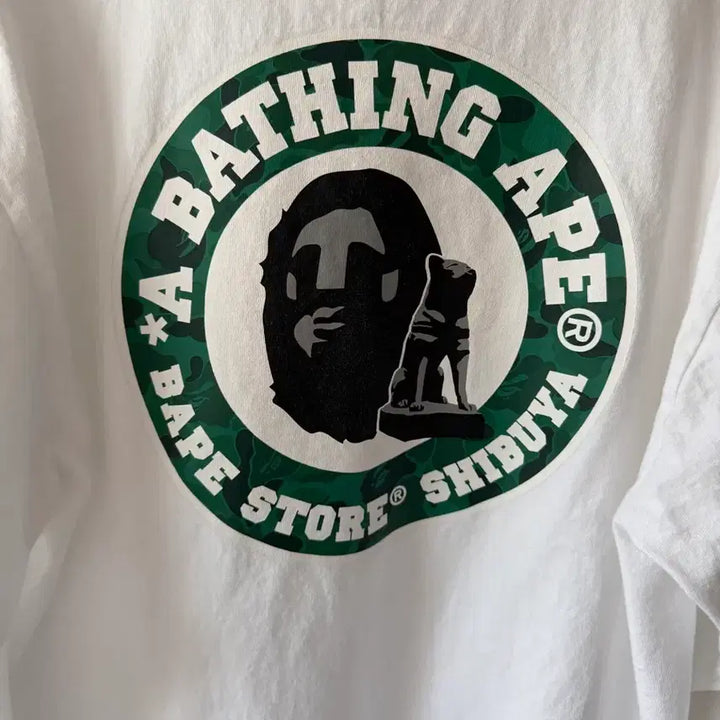 [BUNJANG] BAPE Shibuya Long Sleeve T-Shirt White M / 베이프 시부야 롱슬리브 화이트 M