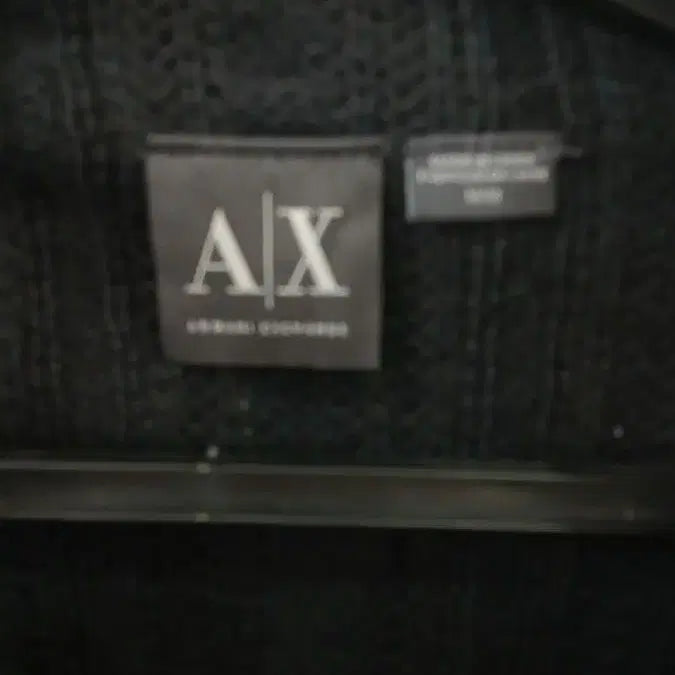 [BUNJANG] A|X Armani Exchange Black Cardigan Size M / A|X 아르마니 익스체인지 블랙 가디건 M사이즈 올풀린고약간있음
