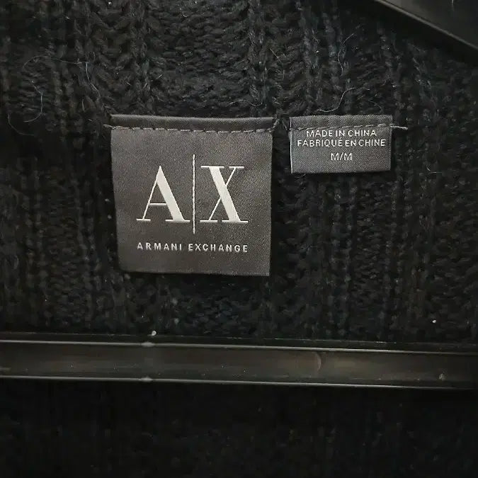 [BUNJANG] A|X Armani Exchange Black Cardigan Size M / A|X 아르마니 익스체인지 블랙 가디건 M사이즈 올풀린고약간있음