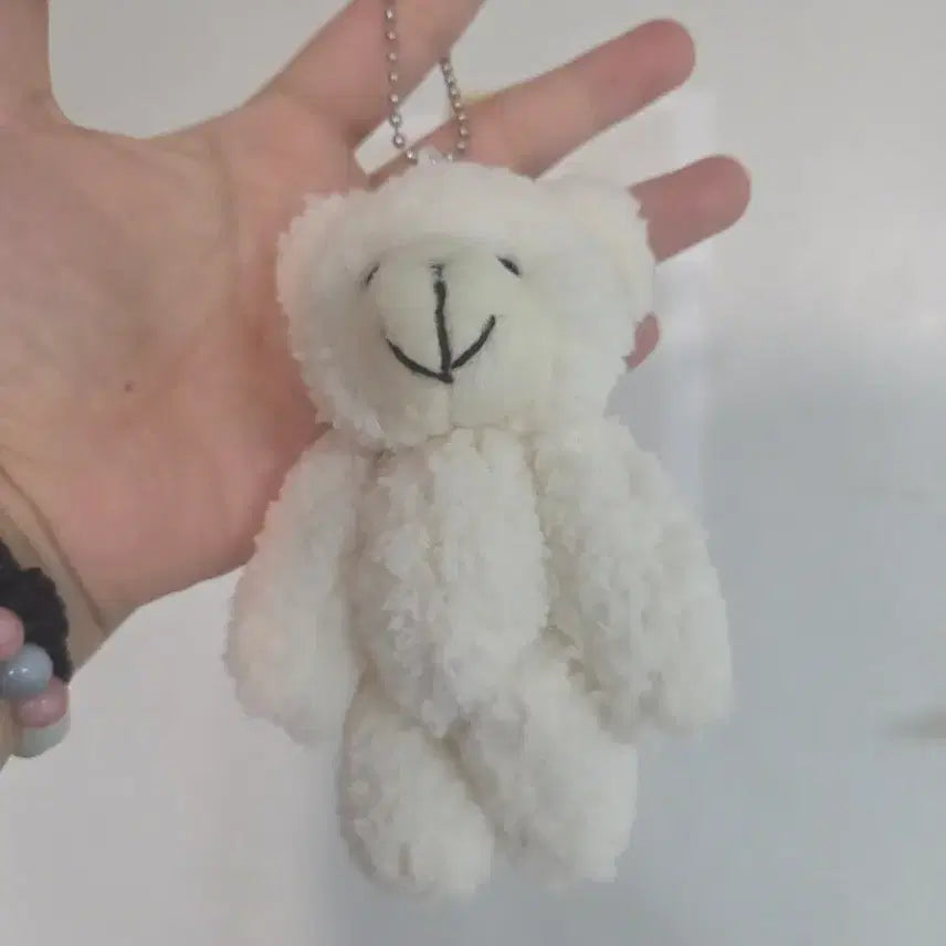 [BUNJANG] Beige Teddy Bear Charm Keychain / 베이지 곰돌이 인형 키링