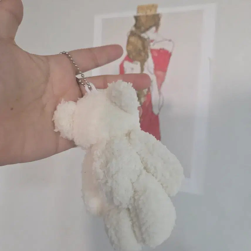 [BUNJANG] Beige Teddy Bear Charm Keychain / 베이지 곰돌이 인형 키링