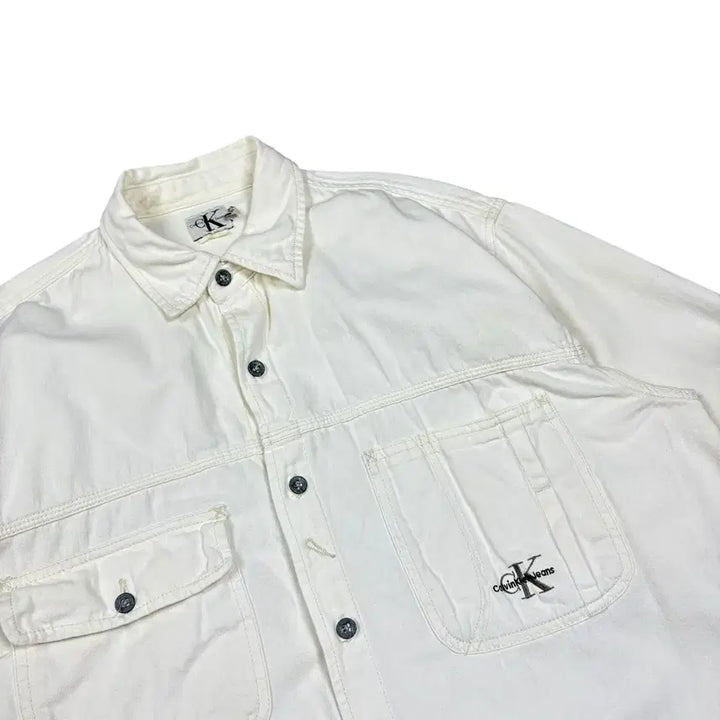 [BUNJANG] Calvin Klein Jeans White Shirt / 켈빈클라인 진스 화이트 셔츠