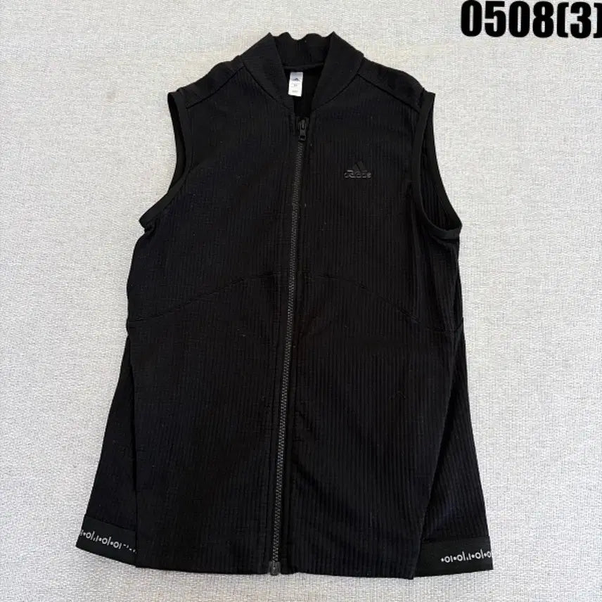 [BUNJANG] Adidas Black Knit Zip-Up Vest XS / 아디다스 블랙 니트 조끼 집업 XS 0508