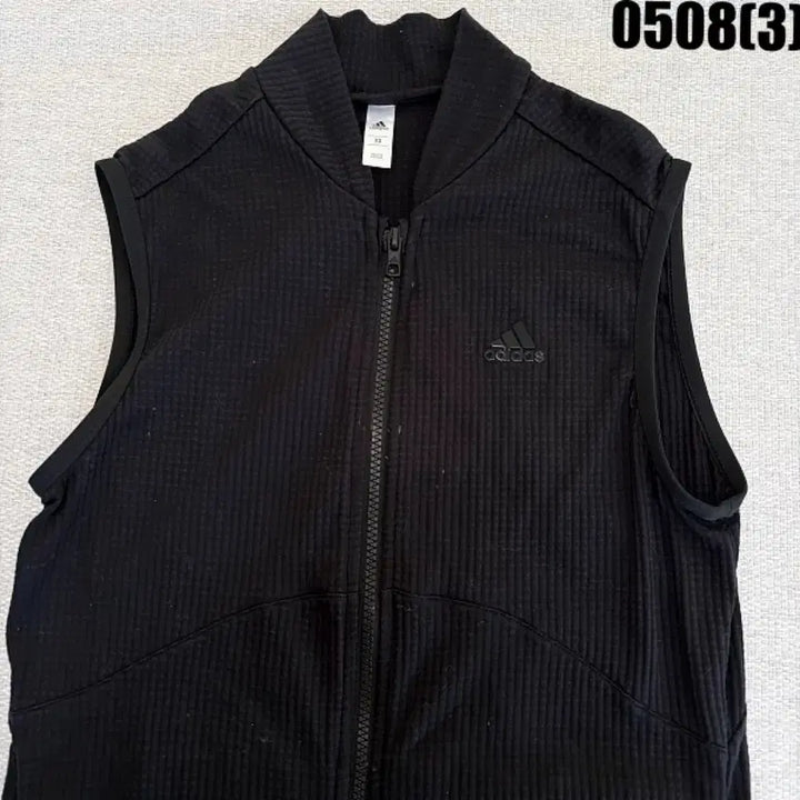 [BUNJANG] Adidas Black Knit Zip-Up Vest XS / 아디다스 블랙 니트 조끼 집업 XS 0508