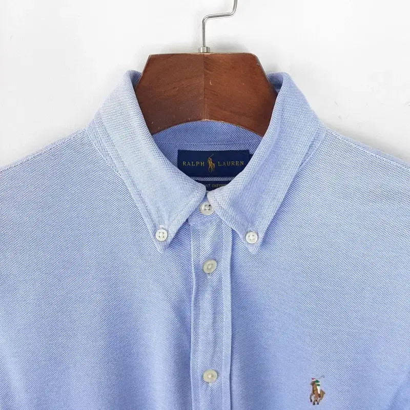 [BUNJANG] Ralph Lauren Knit Oxford Shirt - Size M / 랄프로렌 니트옥스포드 셔츠 M