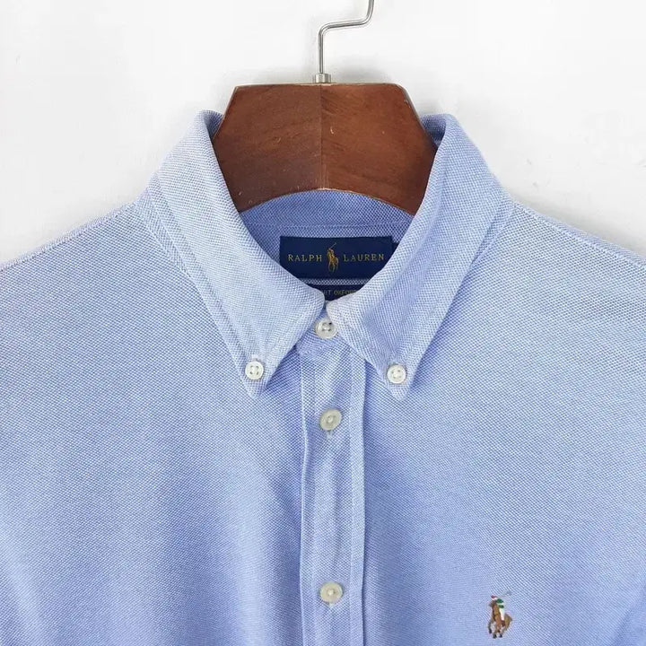 [BUNJANG] Ralph Lauren Knit Oxford Shirt - Size M / 랄프로렌 니트옥스포드 셔츠 M