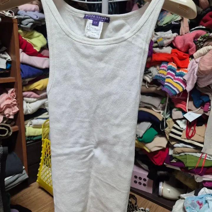 [BUNJANG] Ralph Lauren Purple Label White Running Top S/P / 랄프로렌 퍼플라벨 화이트 런닝 S/P