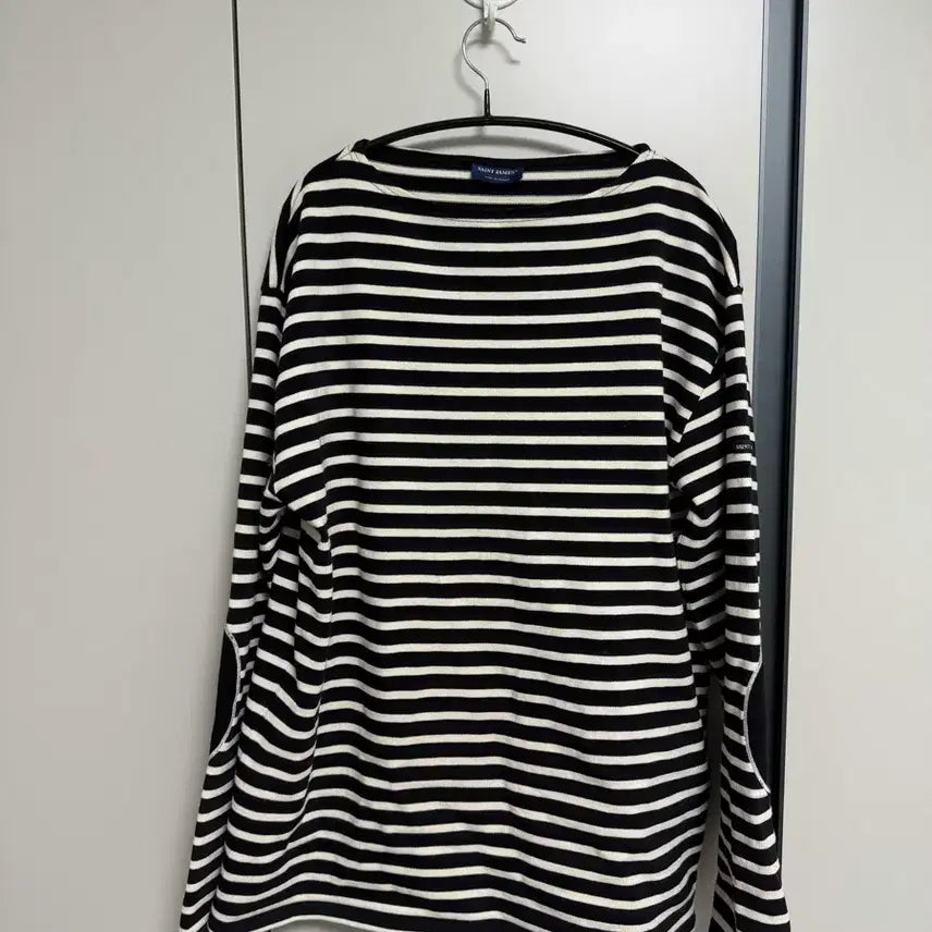[BUNJANG] Saint James Meridien Elbow Patch Stripe T-Shirt / 세인트제임스 스트라이프 티셔츠