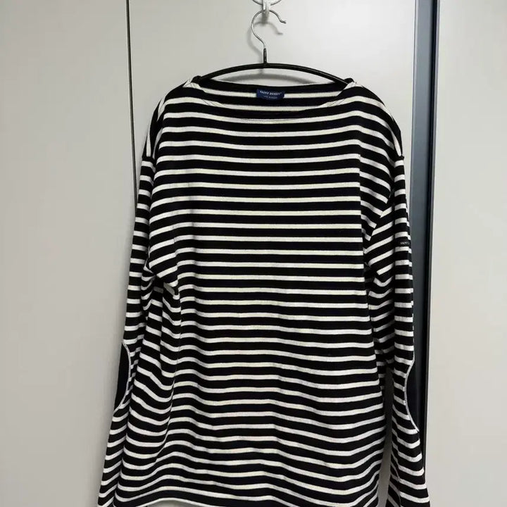 [BUNJANG] Saint James Meridien Elbow Patch Stripe T-Shirt / 세인트제임스 스트라이프 티셔츠