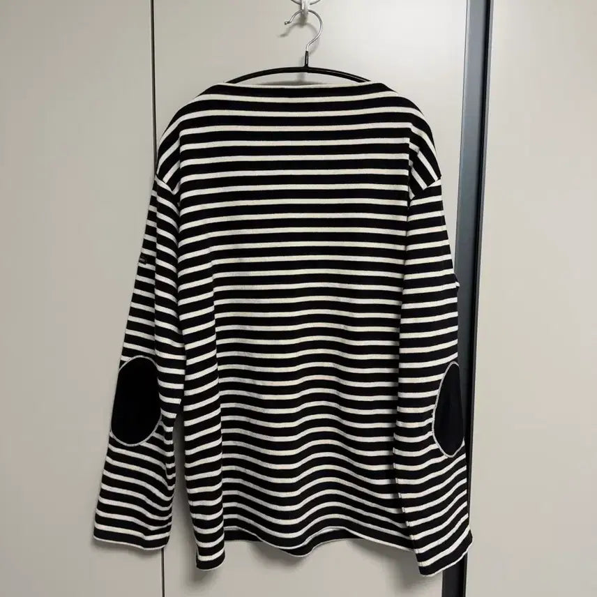 [BUNJANG] Saint James Meridien Elbow Patch Stripe T-Shirt / 세인트제임스 스트라이프 티셔츠