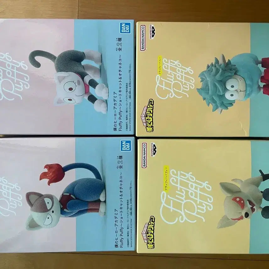 [BUNJANG] My Hero Academia Fluffy Puffy 4-Figure Set / 히로아카 나히아 플러피퍼피 4종세트 미개봉
