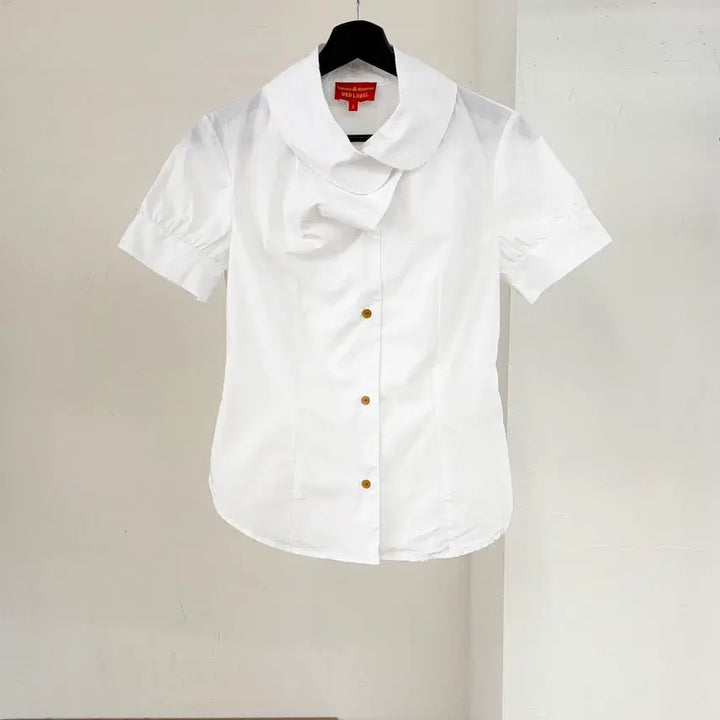 [BUNJANG] Vivienne Westwood Red Label White Cotton Half Shirt / 비비안 웨스트우드 레드라벨 화이트 코튼 하프 셔츠