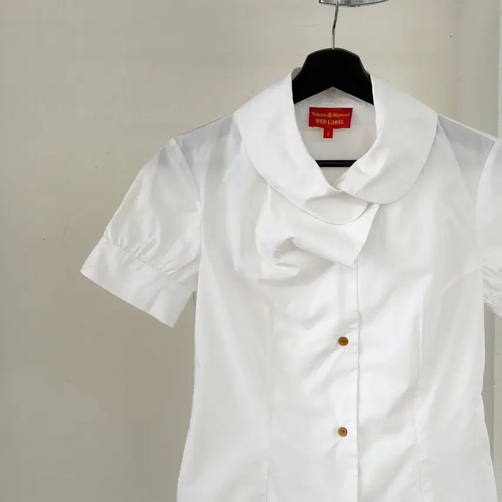 [BUNJANG] Vivienne Westwood Red Label White Cotton Half Shirt / 비비안 웨스트우드 레드라벨 화이트 코튼 하프 셔츠
