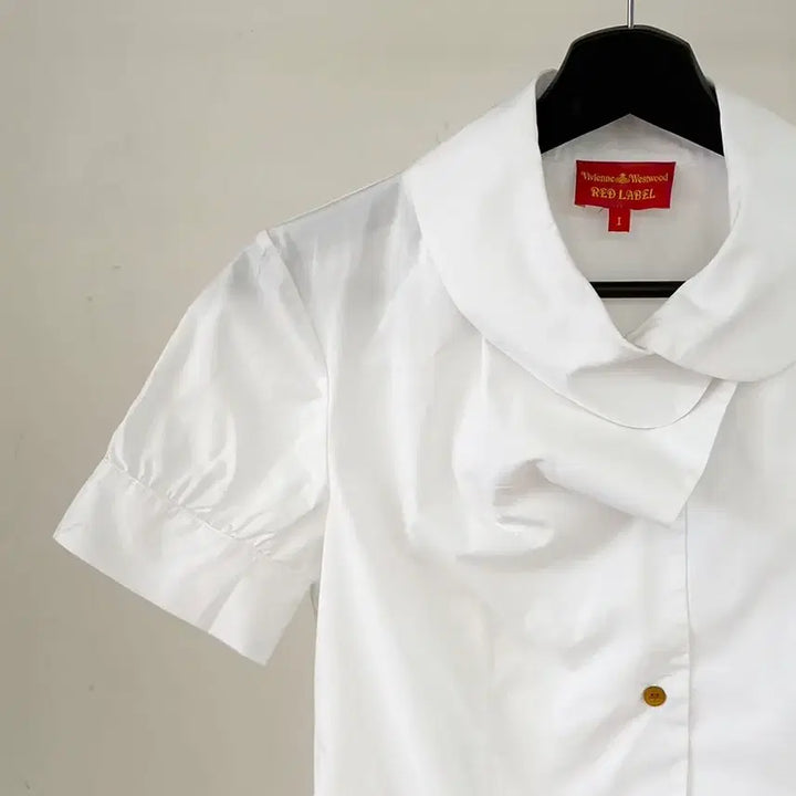 [BUNJANG] Vivienne Westwood Red Label White Cotton Half Shirt / 비비안 웨스트우드 레드라벨 화이트 코튼 하프 셔츠