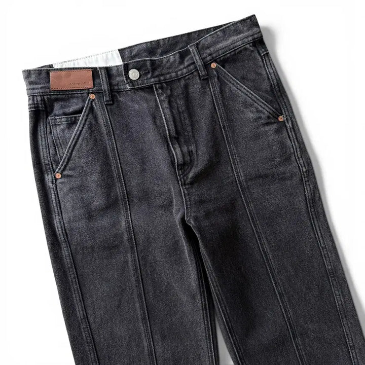 [BUNJANG] Andersson Bell Contrast Seam Straight Fit Black Denim Pants / Andersson Bell Contrast Seam Denim Pants