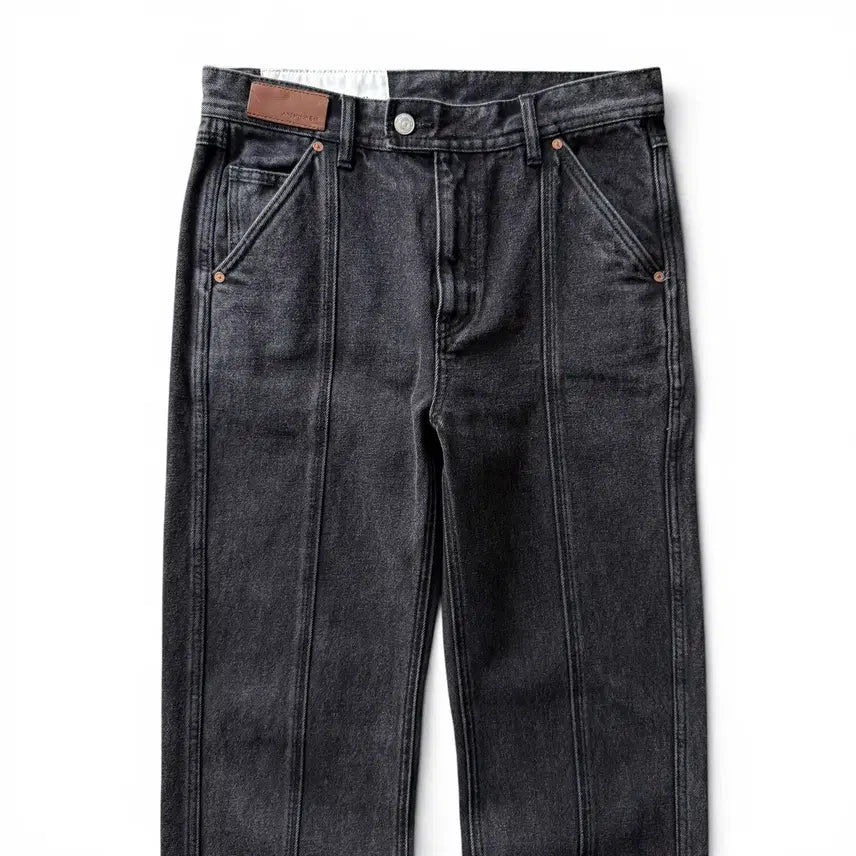 [BUNJANG] Andersson Bell Contrast Seam Straight Fit Black Denim Pants / Andersson Bell Contrast Seam Denim Pants