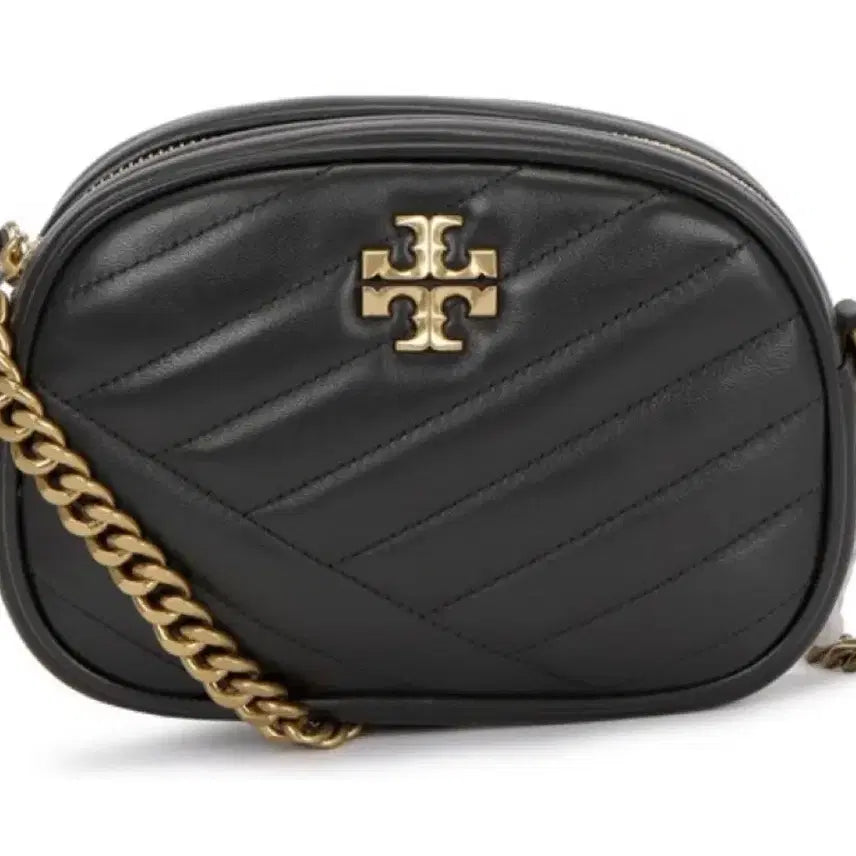 [BUNJANG] Tory Burch Black Leather Chain Crossbody Camera Bag / 토리버치 블랙 레더 체인 크로스백 카메라백