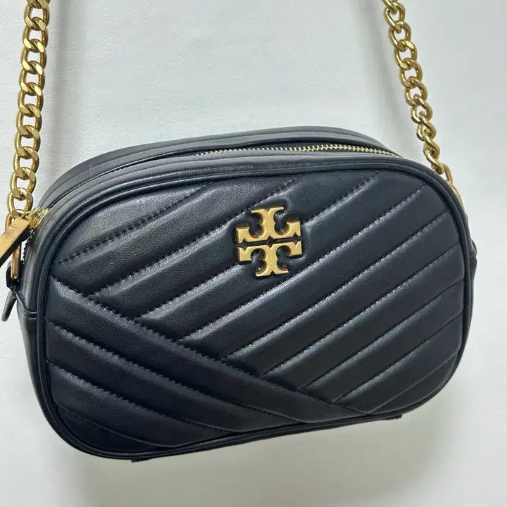 [BUNJANG] Tory Burch Black Leather Chain Crossbody Camera Bag / 토리버치 블랙 레더 체인 크로스백 카메라백