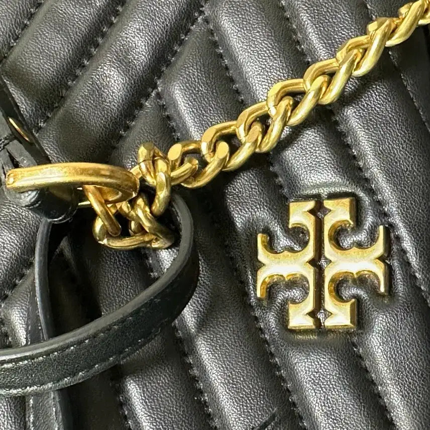 [BUNJANG] Tory Burch Black Leather Chain Crossbody Camera Bag / 토리버치 블랙 레더 체인 크로스백 카메라백