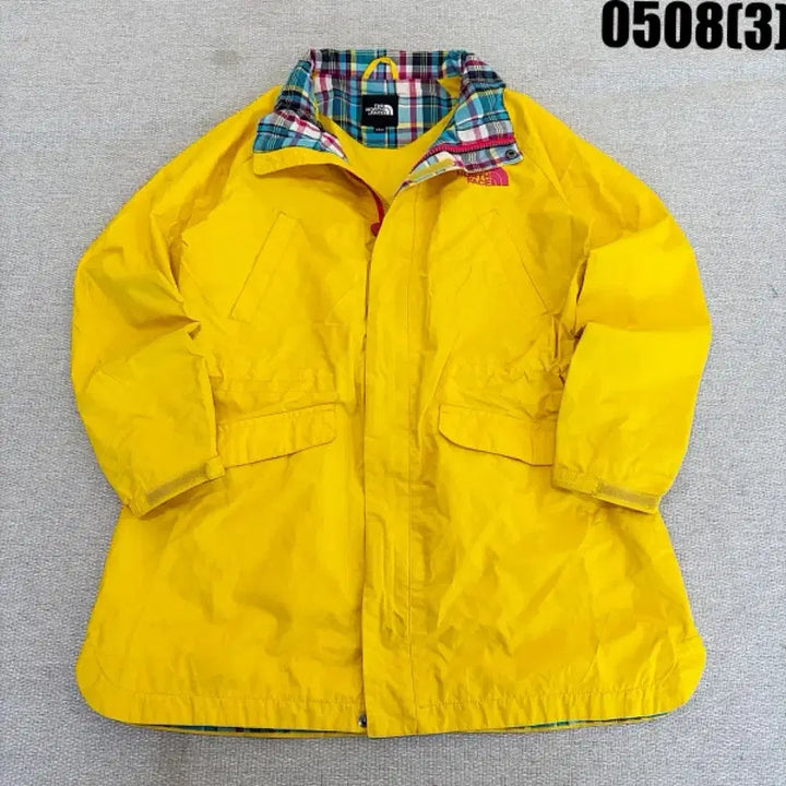 [BUNJANG] The North Face Kids Yellow Check Windbreaker Jacket 140 / 노스페이스 키즈 옐로우 체크 바람막이 자켓  140 0507