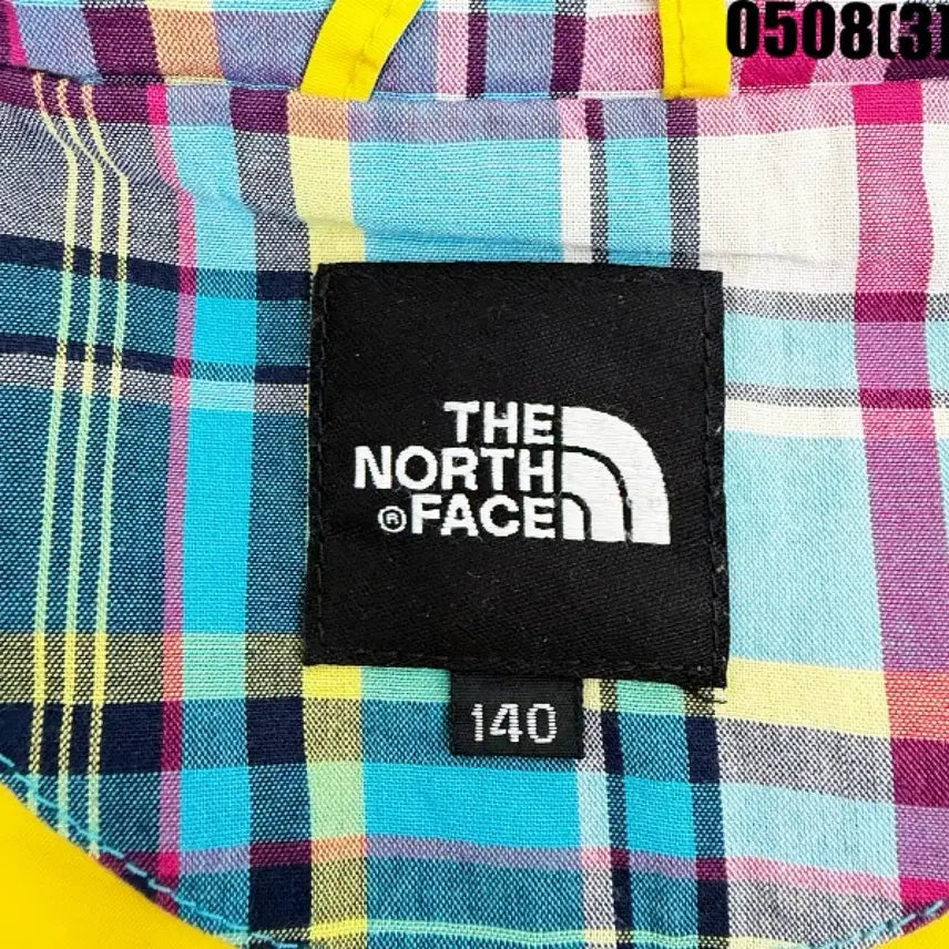 [BUNJANG] The North Face Kids Yellow Check Windbreaker Jacket 140 / 노스페이스 키즈 옐로우 체크 바람막이 자켓  140 0507