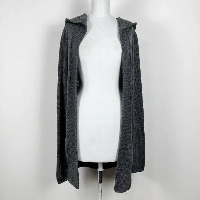 [BUNJANG] Theory Open Wool Long Cardigan / 띠어리/후드 오픈 울 롱 가디건 여2/라덴