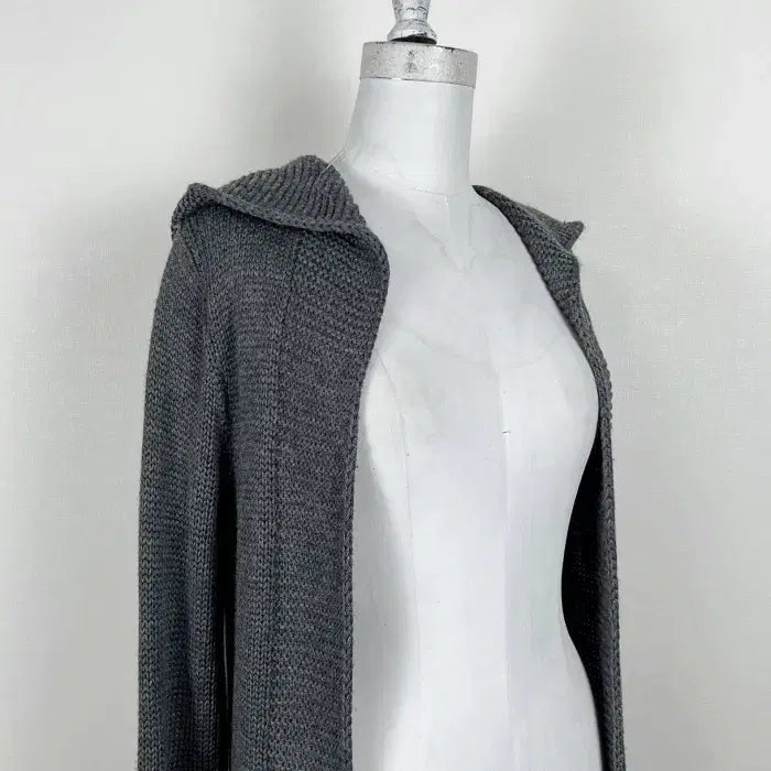 [BUNJANG] Theory Open Wool Long Cardigan / 띠어리/후드 오픈 울 롱 가디건 여2/라덴