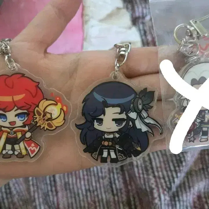[BUNJANG] MapleStory Magician Job Keychain Set (Flame Wizard, Blaster, Arch Mage) / 메이플스토리 메지트 직업키링 2종 일괄