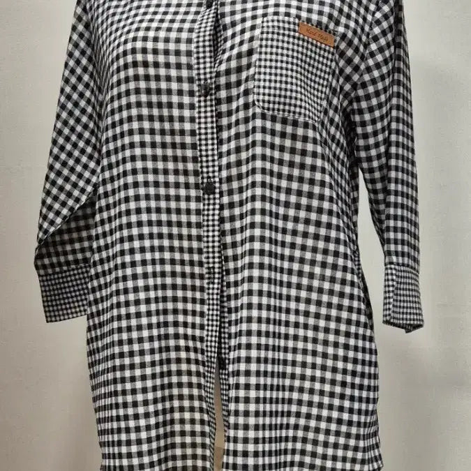[BUNJANG] Gingham Check 7-Button Sleeve Shirt XL / 깅엄 체크 셔츠 7부 xl 상18
