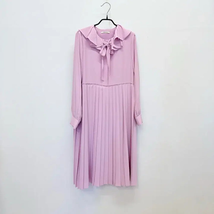 [BUNJANG] BEAMUSE MANSION Frill Collar Pleats Long Dress / 비뮤즈맨션 프릴카라 플리츠 원피스