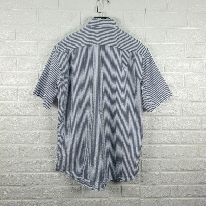 [BUNJANG] Uniqlo Seersucker Short Sleeve Shirt / [100]유니클로 시어서커 반팔셔츠