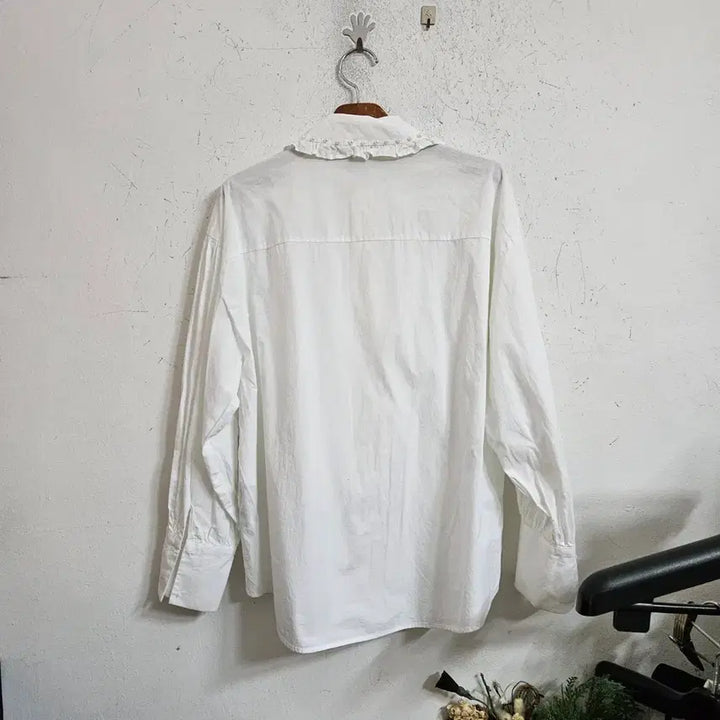 [BUNJANG] Zara Lace Collar White Shirt / 자라 레이스 카라 화이트 셔츠