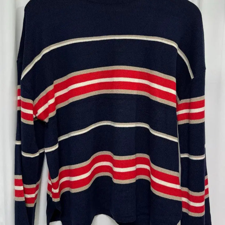 [BUNJANG] Navy/Red Stripe Knit / 네이비/레드 스트라이프 니트