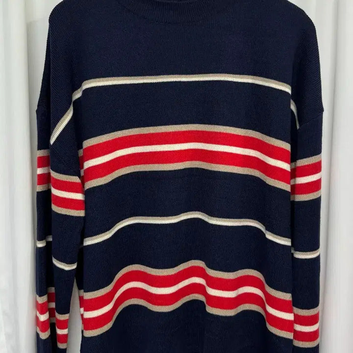 [BUNJANG] Navy/Red Stripe Knit / 네이비/레드 스트라이프 니트