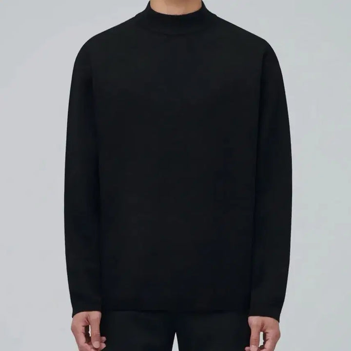 [BUNJANG] Uniqlo Mock Neck Long Sleeve Knit Black (S) / 무탠다드 목폴라 긴팔 니트 블랙(S)