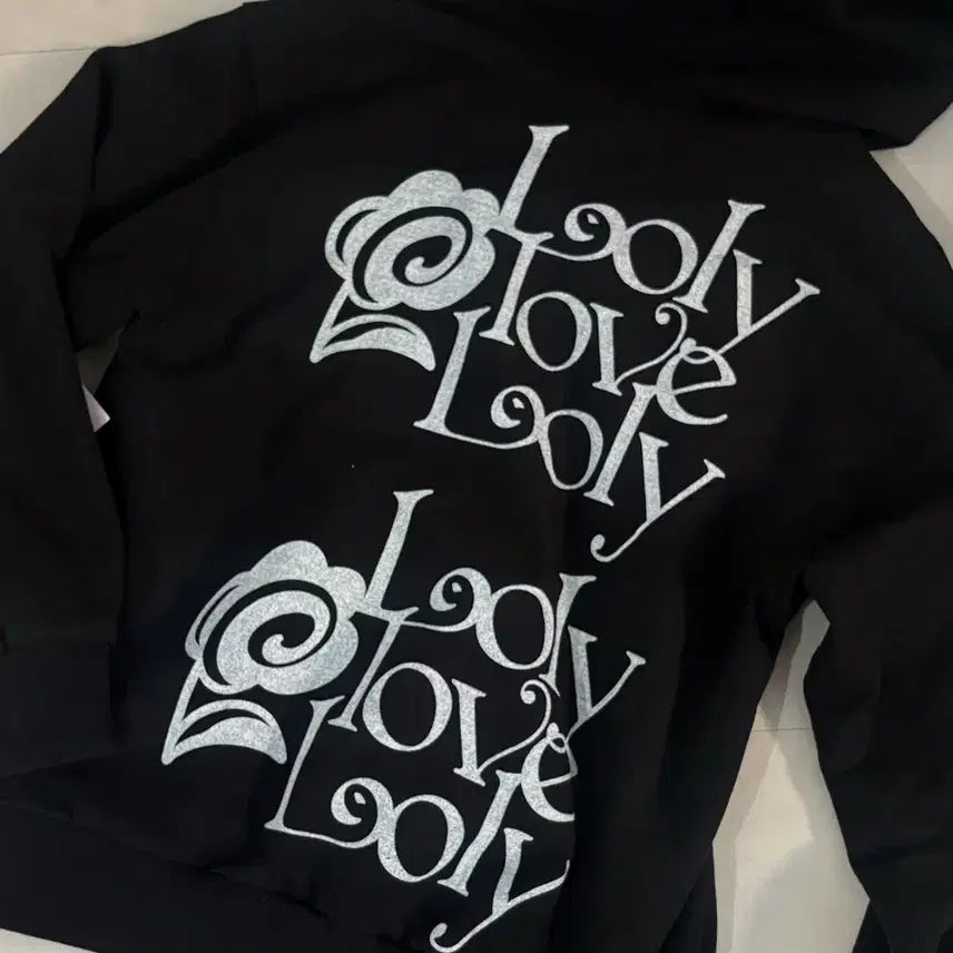 [BUNJANG] Roller Love Roller Black Hoodie (Small) / 롤리러브롤리 블랙후드티