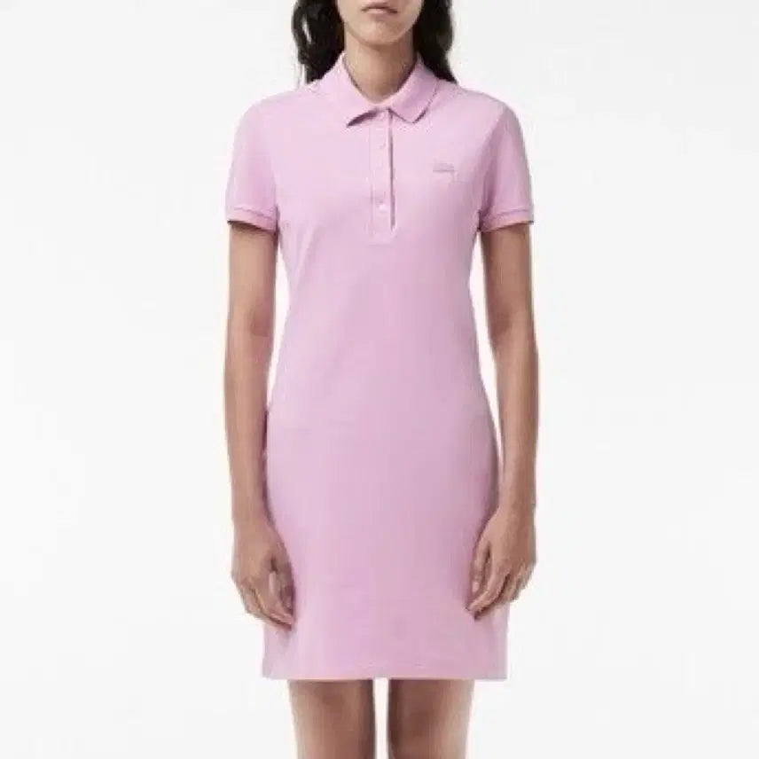 [BUNJANG] Lacoste Polo Collar Pique Dress Pink / (상태최상) 라코스테 폴로 카라 피케원피스 핑크