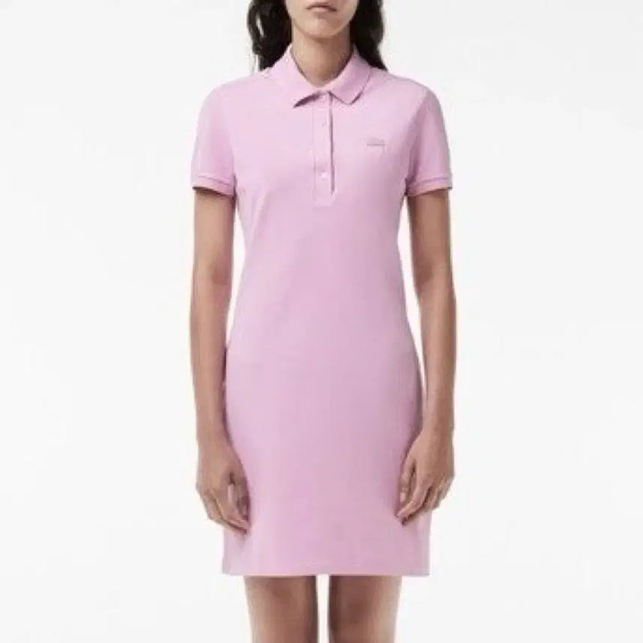 [BUNJANG] Lacoste Polo Collar Pique Dress Pink / (상태최상) 라코스테 폴로 카라 피케원피스 핑크