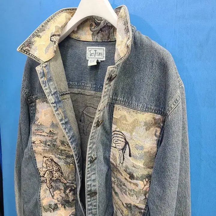 [BUNJANG] Tantrums India Western Vintage Denim Trucker Jacket / 희귀 인디아 웨스턴 빈티지 데님 트러커자켓