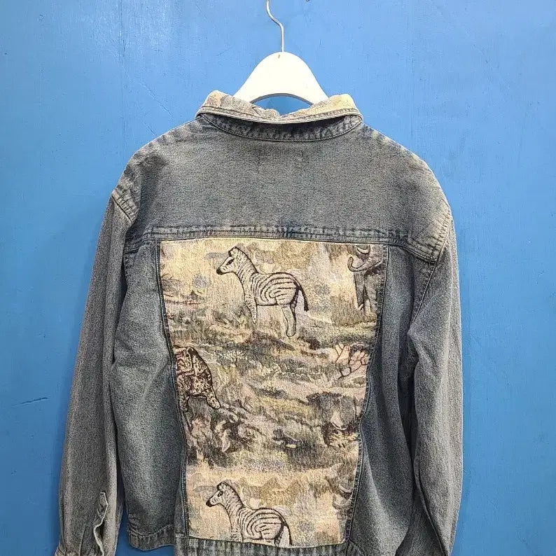 [BUNJANG] Tantrums India Western Vintage Denim Trucker Jacket / 희귀 인디아 웨스턴 빈티지 데님 트러커자켓