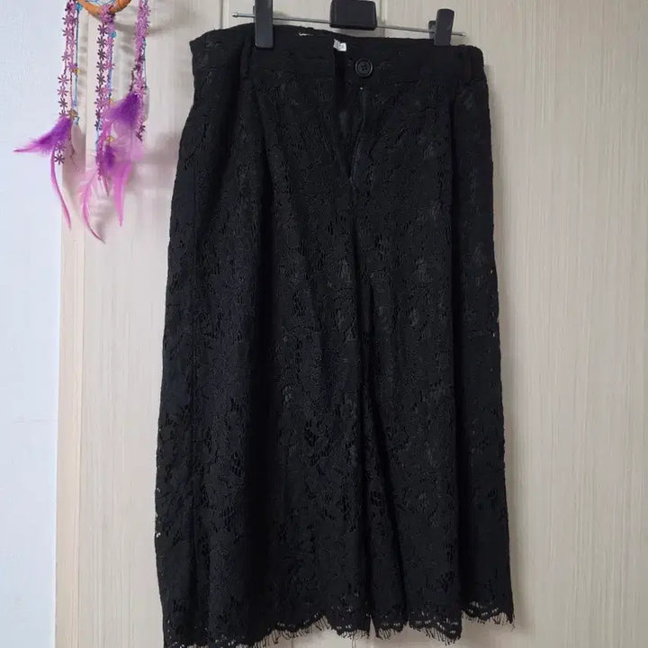 [BUNJANG] Black Lace Pants / 블랙 레이스 팬츠