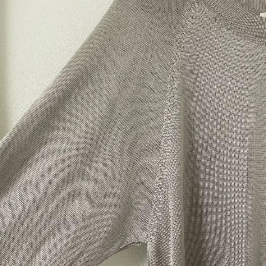 [BUNJANG] Japanese Local Brand 100% Silk Raglan Knit - Ash Grey / 일본로컬브랜드 실크100 애쉬그레이 나글랑니트