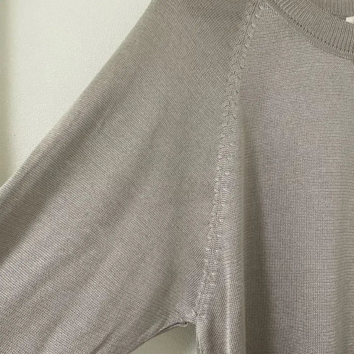 [BUNJANG] Japanese Local Brand 100% Silk Raglan Knit - Ash Grey / 일본로컬브랜드 실크100 애쉬그레이 나글랑니트