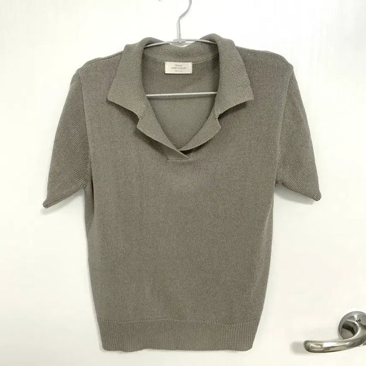[BUNJANG] Half Sleeve Knit / 반팔 니트 모카