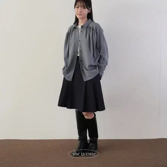 [SOLD OUT] 쉬이즈큐트 체크 제인 셔츠