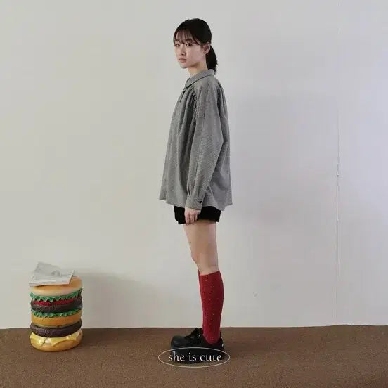 [SOLD OUT] 쉬이즈큐트 체크 제인 셔츠