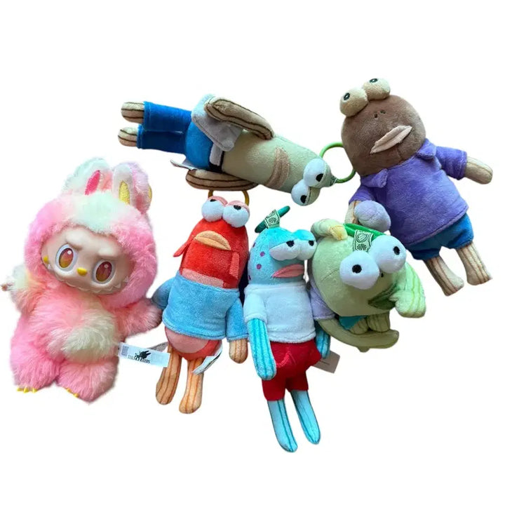 [BUNJANG] Pop Mart Labubu SpongeBob Friends Keychain Bundle Set / 팝마트 정품 라부부 스폰지밥친구들 키링 일괄