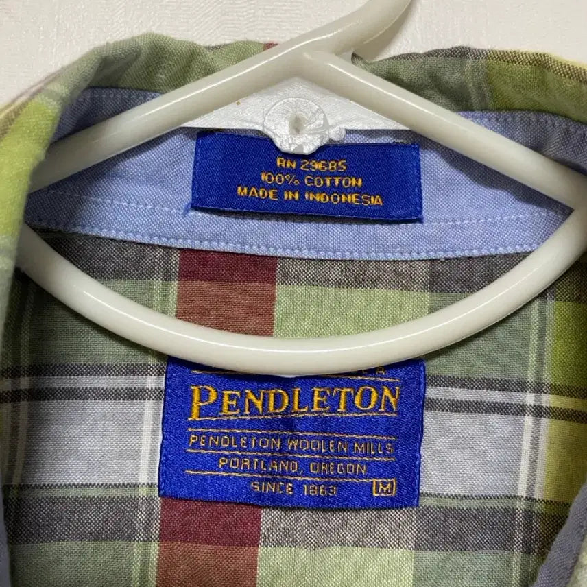 [BUNJANG] PENDLETON Cotton Check Short Sleeve Shirt M / [PENDLETON] 펜들턴 코튼 체크 반팔셔츠 M