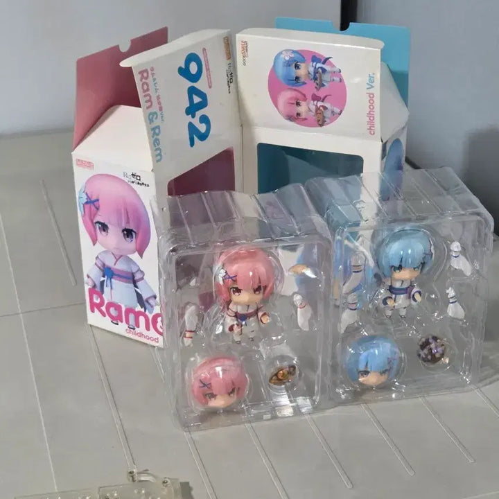 [BUNJANG] Good Smile Company Rem &amp; Ram Childhood Ver. Figure / 굿스마일 Re:제로부터 렘 람 어린시절 Ver. 942(단종,정품,희귀)